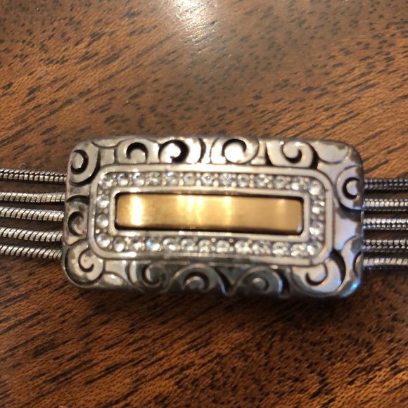 Vintage Brighton bar multi strand bracelet with Swarovski crystals - Picture 4 of 16